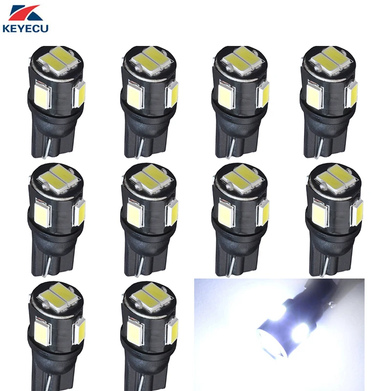 KEYECU упаковка из 10 супер ярких белых T10 194 168 W5W 5630 6-SMD автомобильных фар Светодиодные Сменные лампы для дверей подходят для внутреннего освеще...
KEYECU упаковка из 10 супер ярких белых T10 194 168 W5W 5630 6-SMD автомобильных фар Светодиодные Сменные лампы для дверей подходят для внутреннего освеще...