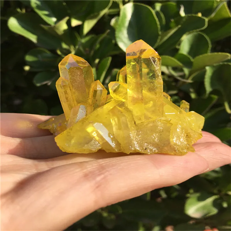 53g Natural and beautiful citric electroplated quartz