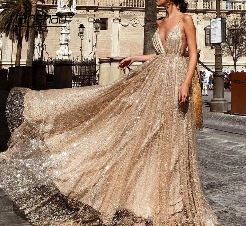 Gold Muslim Evening Dresses Deep-V Sequins Lace vestidos de festa Dubai Saudi Arabic Evening Gown Prom Dress
Gold Muslim Evening Dresses Deep-V Sequins Lace vestidos de festa Dubai Saudi Arabic Evening Gown Prom Dress