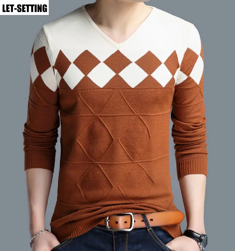 Korean autumn winter argyle pattern v-neck pullover cashmere wool sweater knit bottoming slim fit pullovers shirt men
Korean autumn winter argyle pattern v-neck pullover cashmere wool sweater knit bottoming slim fit pullovers shirt men