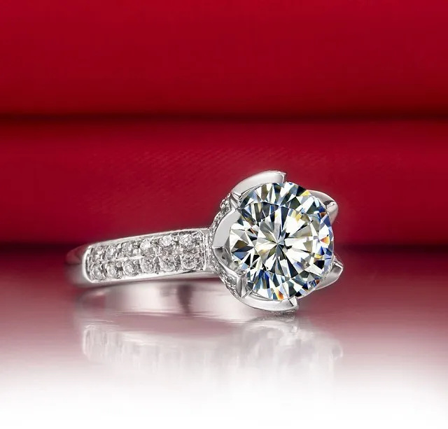 Solid White Gold 750 Ring 1Ct Brilliant Diamond Au750 White Gold Female Marriage Ring Lady Love Best Fine Jewelry Gift
Solid White Gold 750 Ring 1Ct Brilliant Diamond Au750 White Gold Female Marriage Ring Lady Love Best Fine Jewelry Gift