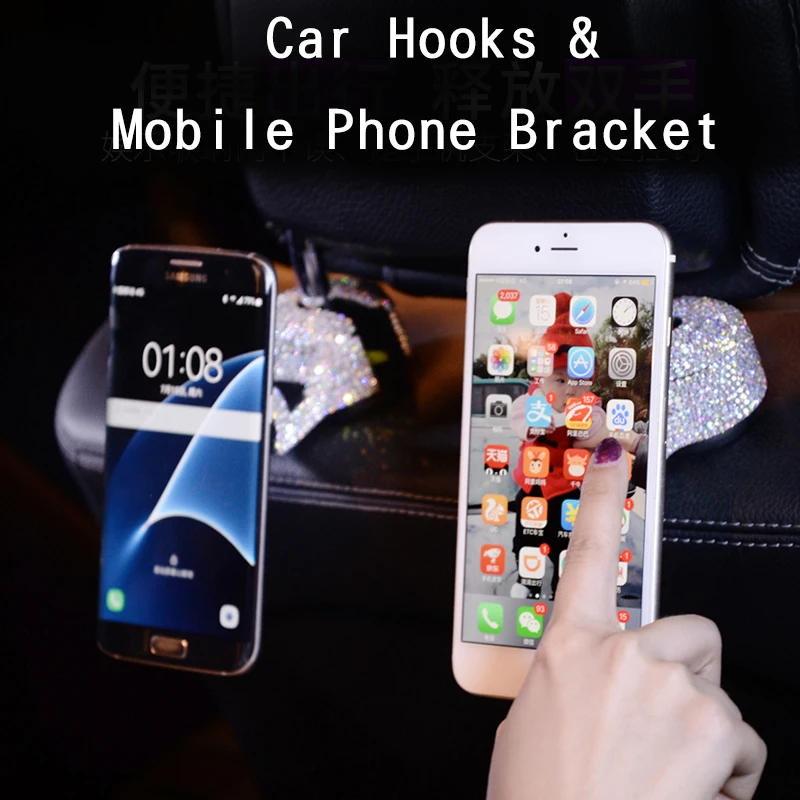 Fashion Auto Fastener & Clip Crystal Diamond Car Hooks & Mobile Phone Bracket Multifunctional Diamante Car-styling Storage
Fashion Auto Fastener & Clip Crystal Diamond Car Hooks & Mobile Phone Bracket Multifunctional Diamante Car-styling Storage