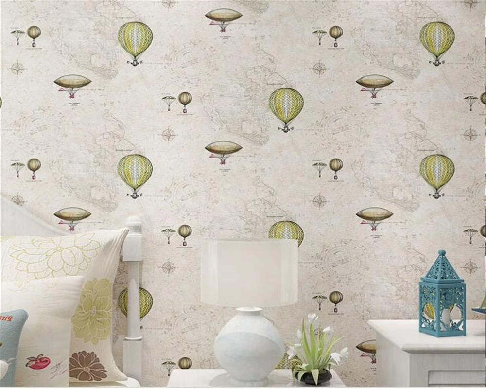 Beibehang Mediterranean British wind children's room wallpaper nautical map hot air balloon bedroom living room 3d wallpaper
Beibehang Mediterranean British wind children's room wallpaper nautical map hot air balloon bedroom living room 3d wallpaper