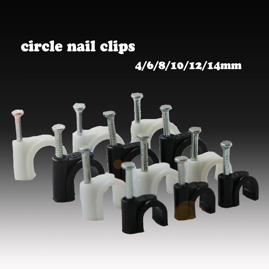 freeshipping black 100pcs Circle nail Cable clamp Clips 12 14 16 18 20 25 mm For Wire Plastic C Shape black With Fixing Nails
freeshipping black 100pcs Circle nail Cable clamp Clips 12 14 16 18 20 25 mm For Wire Plastic C Shape black With Fixing Nails