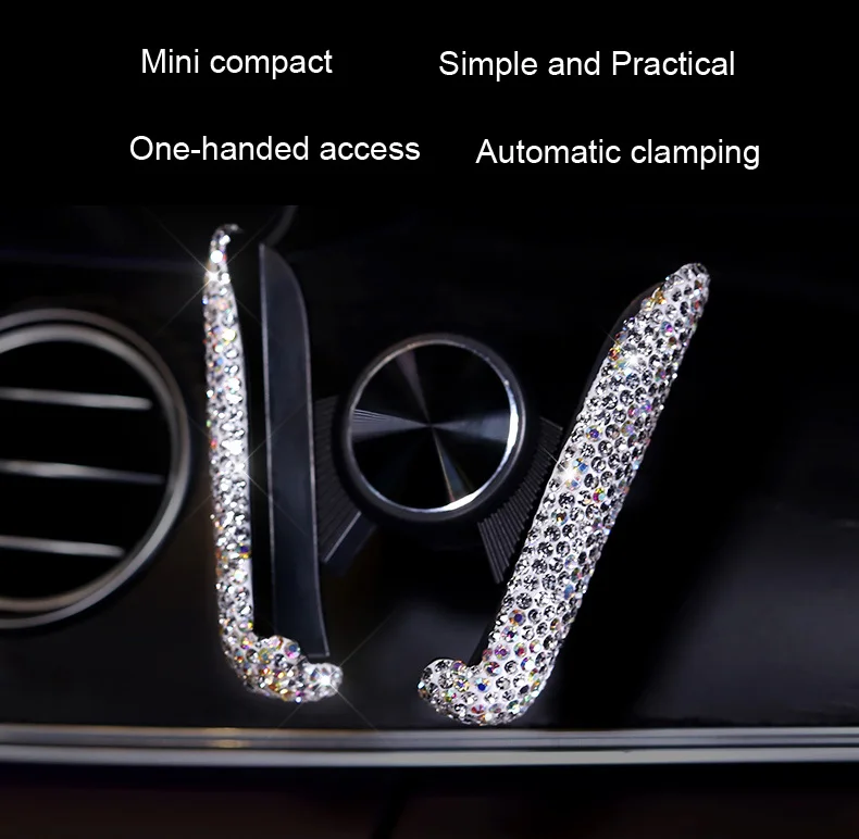 Gravity Universal Car Phone Holder Women Diamond Crystal Car Air Vent Mount Mobile Phone Holder Stand in Car for iPhone Samsung
Gravity Universal Car Phone Holder Women Diamond Crystal Car Air Vent Mount Mobile Phone Holder Stand in Car for iPhone Samsung