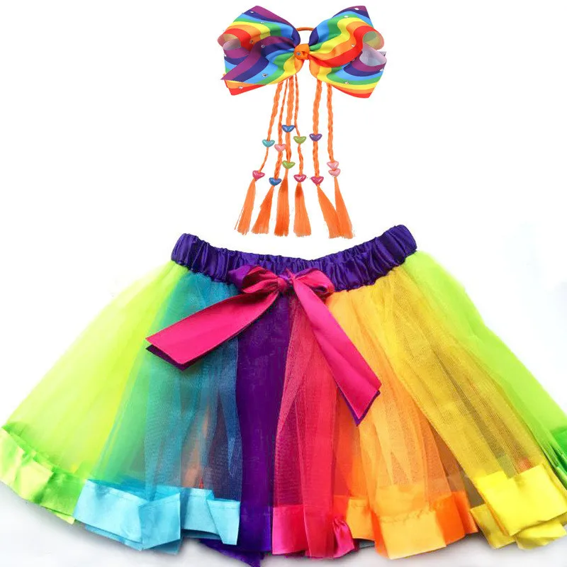Girls Skirts Princess Tutu Skirt Rainbow Bow Headwear Party Dance Baby Costume Summer Kids Sweet Toddler Kids Baby Girls Tulle
Girls Skirts Princess Tutu Skirt Rainbow Bow Headwear Party Dance Baby Costume Summer Kids Sweet Toddler Kids Baby Girls Tulle