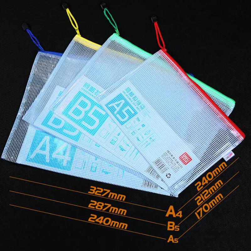 (A4 / A5 / B4 / B5) Net Bag Zipper Paper Bag, Waterproof Folder, Student Bag Office Send Random Color
(A4 / A5 / B4 / B5) Net Bag Zipper Paper Bag, Waterproof Folder, Student Bag Office Send Random Color