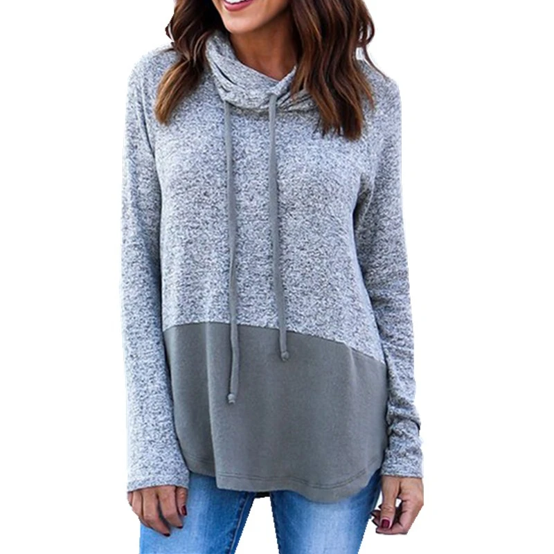 hirigin Women ladies Long Sleeve Hoodie Pullover Sweatshirt womens gray & dack gray patchwork solid Casual Hooded Tops female
hirigin Women ladies Long Sleeve Hoodie Pullover Sweatshirt womens gray & dack gray patchwork solid Casual Hooded Tops female