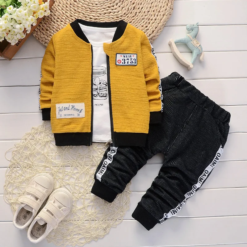 Baby Boy Clothes 2019 Korean Fashion Cardigan Jackets + T-shirts + Pants 3PCS Infant Outfits Kids Bebes Jogging Suits Tracksuits
Baby Boy Clothes 2019 Korean Fashion Cardigan Jackets + T-shirts + Pants 3PCS Infant Outfits Kids Bebes Jogging Suits Tracksuits