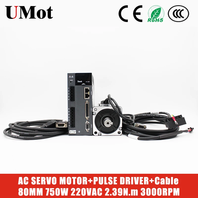 750W AC Servo Motor 220V 2.39N.m 3000RPM Single Phase Servo AC Motor Without Brake Matched Pulse Servo Driver for CNC Machine
750W AC Servo Motor 220V 2.39N.m 3000RPM Single Phase Servo AC Motor Without Brake Matched Pulse Servo Driver for CNC Machine