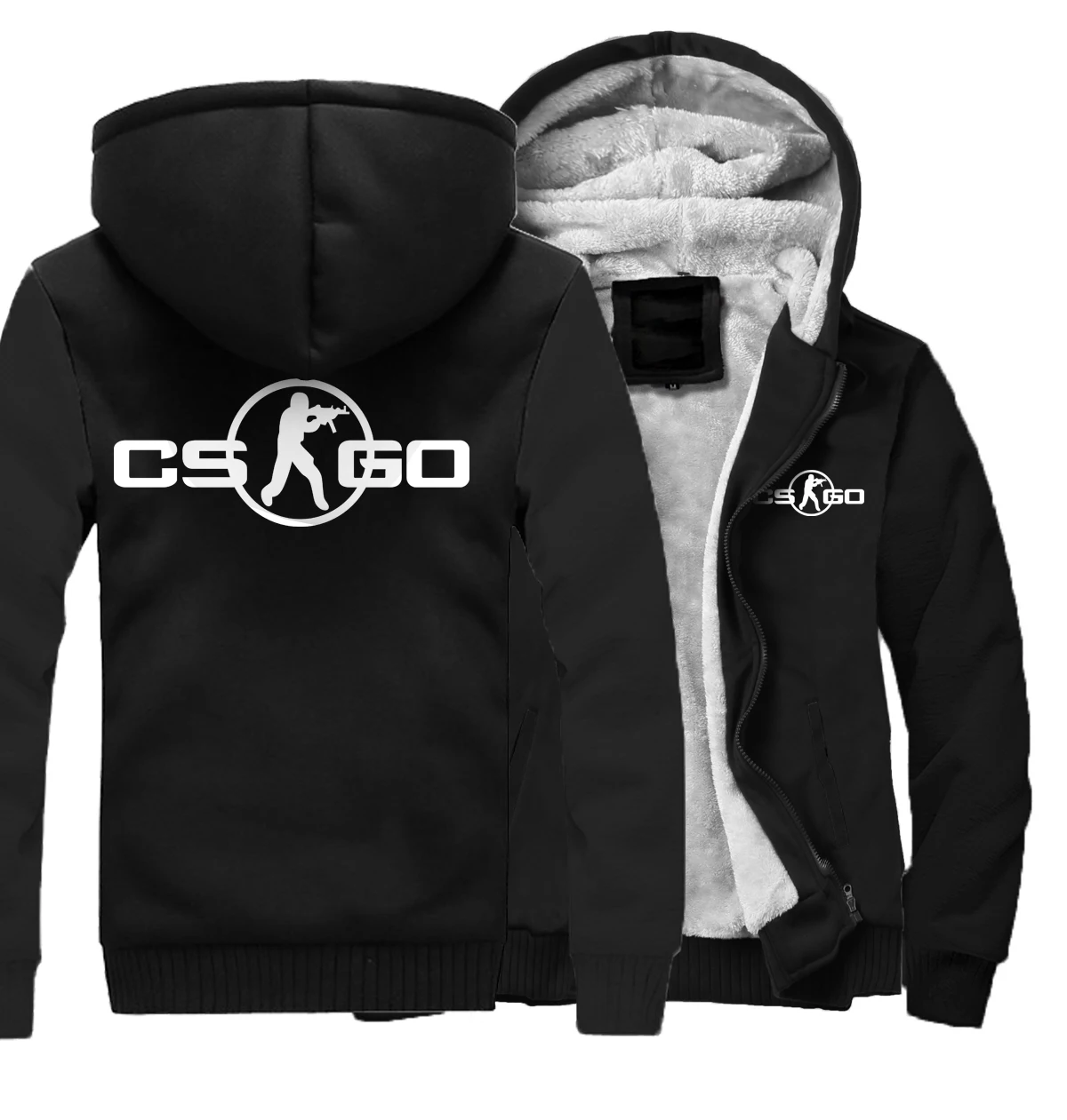 Костюм CS GO Толстовка для косплея 2018 Зимние флисовые свитшоты брендовая мужская