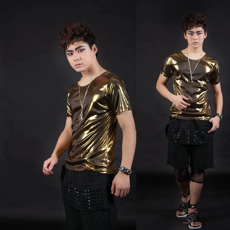 Exclusive Tide ! Summer Men Dance Top Dot Ds Clothes Performance Wear Gold Silver Brand Clothing Hip Hop Short Sleeve T Shirt
Exclusive Tide ! Summer Men Dance Top Dot Ds Clothes Performance Wear Gold Silver Brand Clothing Hip Hop Short Sleeve T Shirt