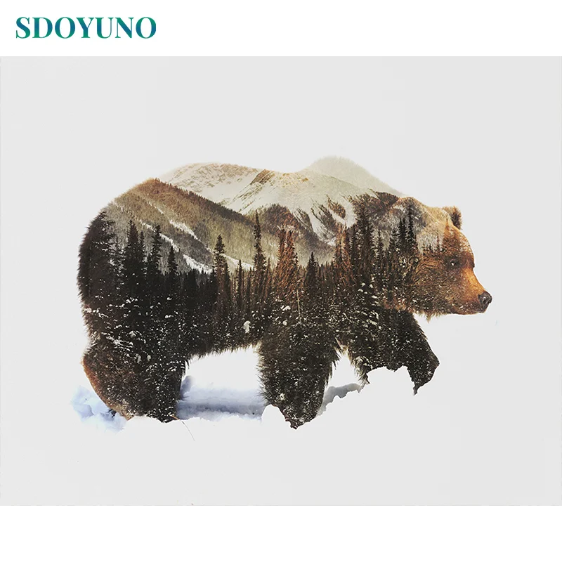 SDOYUNO Painting By Numbers snowfield bear Frameless Wall Art For Unique Gift Bedroom Decoration Paint By Numbers 60x75cm
SDOYUNO Painting By Numbers snowfield bear Frameless Wall Art For Unique Gift Bedroom Decoration Paint By Numbers 60x75cm