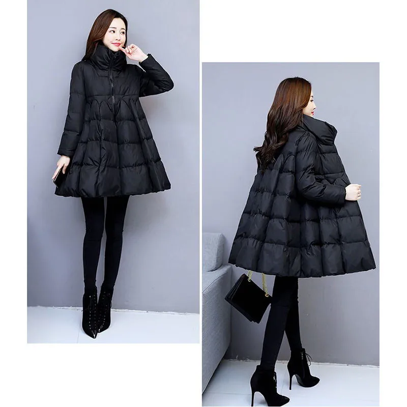 High Quality Down Cotton Coat Women Cloak Stand Collar Down Cotton Coat Winter Long Section Cotton Keep Warm Jacket Parker Coat
High Quality Down Cotton Coat Women Cloak Stand Collar Down Cotton Coat Winter Long Section Cotton Keep Warm Jacket Parker Coat
