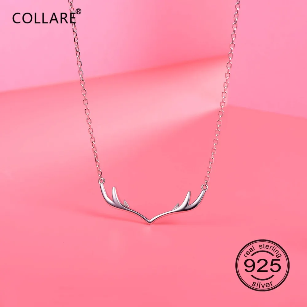 

Женское Ожерелье Collare, из 100% стерлингового серебра 925 пробы с подвеской в виде оленей/лосинок, подарок на день Святого Валентина, изысканные ...