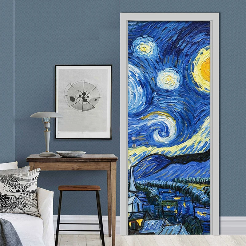 Decals Door Sticker Mural Van Gogh Starry Sky Creative PVC Wallpaper Self Adhesive For Renew Canvas Print Art Picture Home Decor
Decals Door Sticker Mural Van Gogh Starry Sky Creative PVC Wallpaper Self Adhesive For Renew Canvas Print Art Picture Home Decor