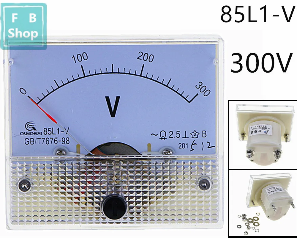 Аналоговый вольтметр переменного тока 85L1-V 300V, панельный измеритель напряжения 64*56 мм, 1 шт.
Аналоговый вольтметр переменного тока 85L1-V 300V, панельный измеритель напряжения 64*56 мм, 1 шт.