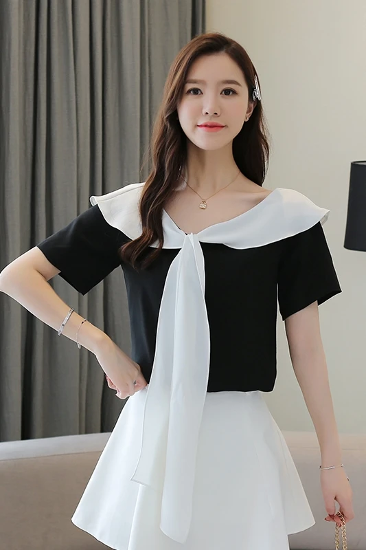 2021 Casual short sleeve chiffon blouse women tops and blouse sexy slash neck summer women clothing blouse blusas 4604 50
2021 Casual short sleeve chiffon blouse women tops and blouse sexy slash neck summer women clothing blouse blusas 4604 50