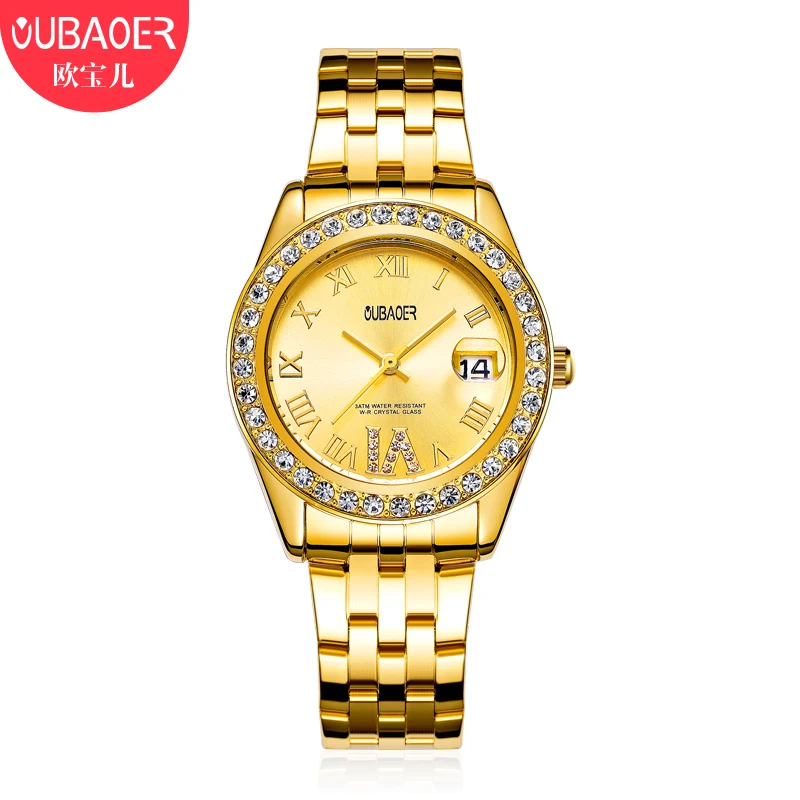 Бренд oubaoer часы relojes mujer 2017 женские наручные кварцевые horloge saat |