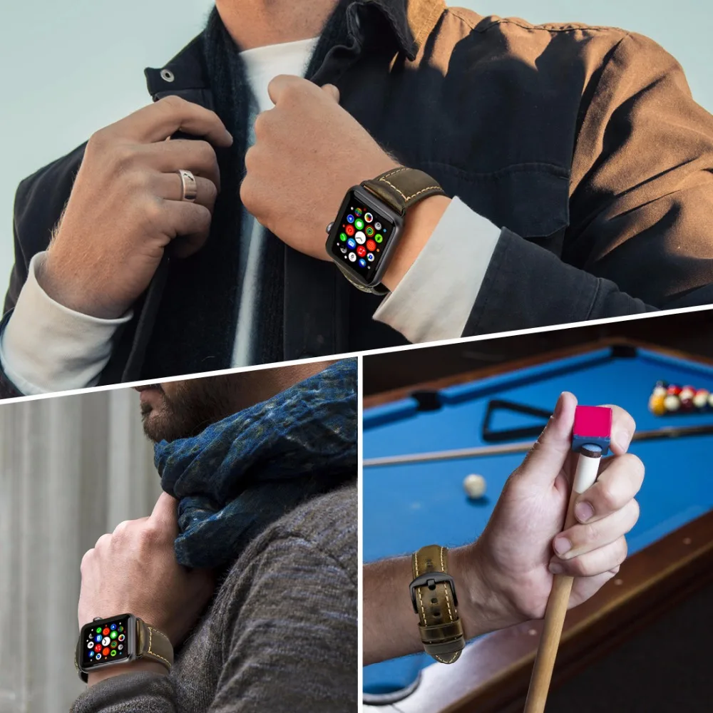 MAIKES Vintage Oil Wax Leather Watchband For Apple Watch Bands 42mm 38mm / 44mm 40mm Series 4 3 2 1 iWatch Apple Watch Strap
MAIKES Vintage Oil Wax Leather Watchband For Apple Watch Bands 42mm 38mm / 44mm 40mm Series 4 3 2 1 iWatch Apple Watch Strap