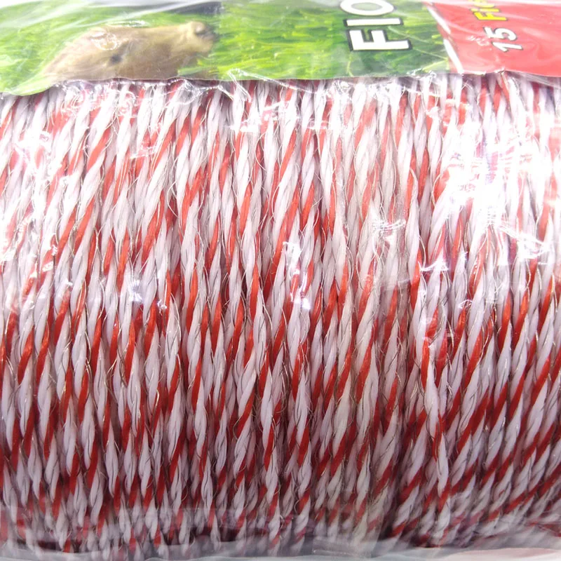 500m Electric Fence Poly Wire Red White Polywire with Steel Poly Rope For Horse Animal Fencing Ultra Low Resistance Wire
500m Electric Fence Poly Wire Red White Polywire with Steel Poly Rope For Horse Animal Fencing Ultra Low Resistance Wire