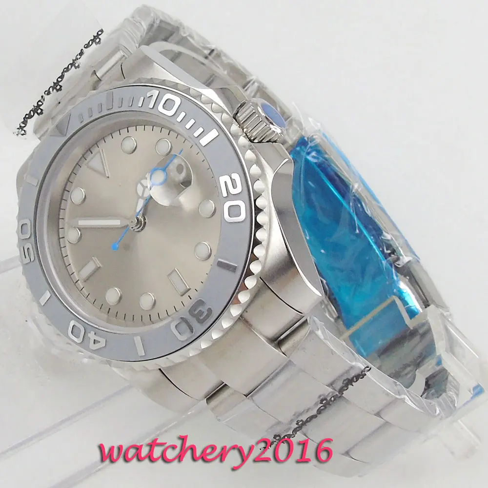 NEW 40mm Bliger Grey Sterile Dial Sapphire Glass Rotating Bezel Date Luminous Marks Steel Case Automatic Movement men's Watch
NEW 40mm Bliger Grey Sterile Dial Sapphire Glass Rotating Bezel Date Luminous Marks Steel Case Automatic Movement men's Watch