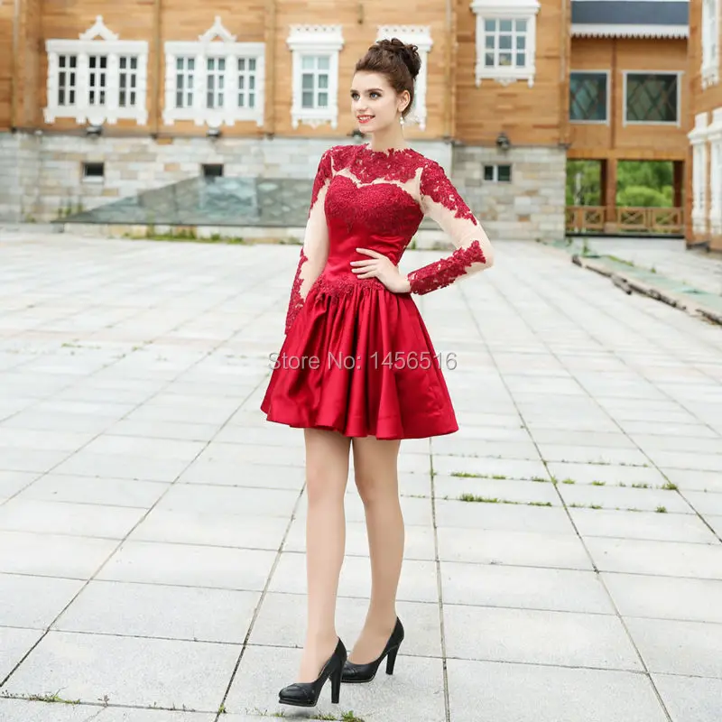 Actual Images Short Cocktail Dresses 2020 Special Occasion Dress Party Gowns A line Satin Applique Long sleeve Short Formal Gown
Actual Images Short Cocktail Dresses 2020 Special Occasion Dress Party Gowns A line Satin Applique Long sleeve Short Formal Gown