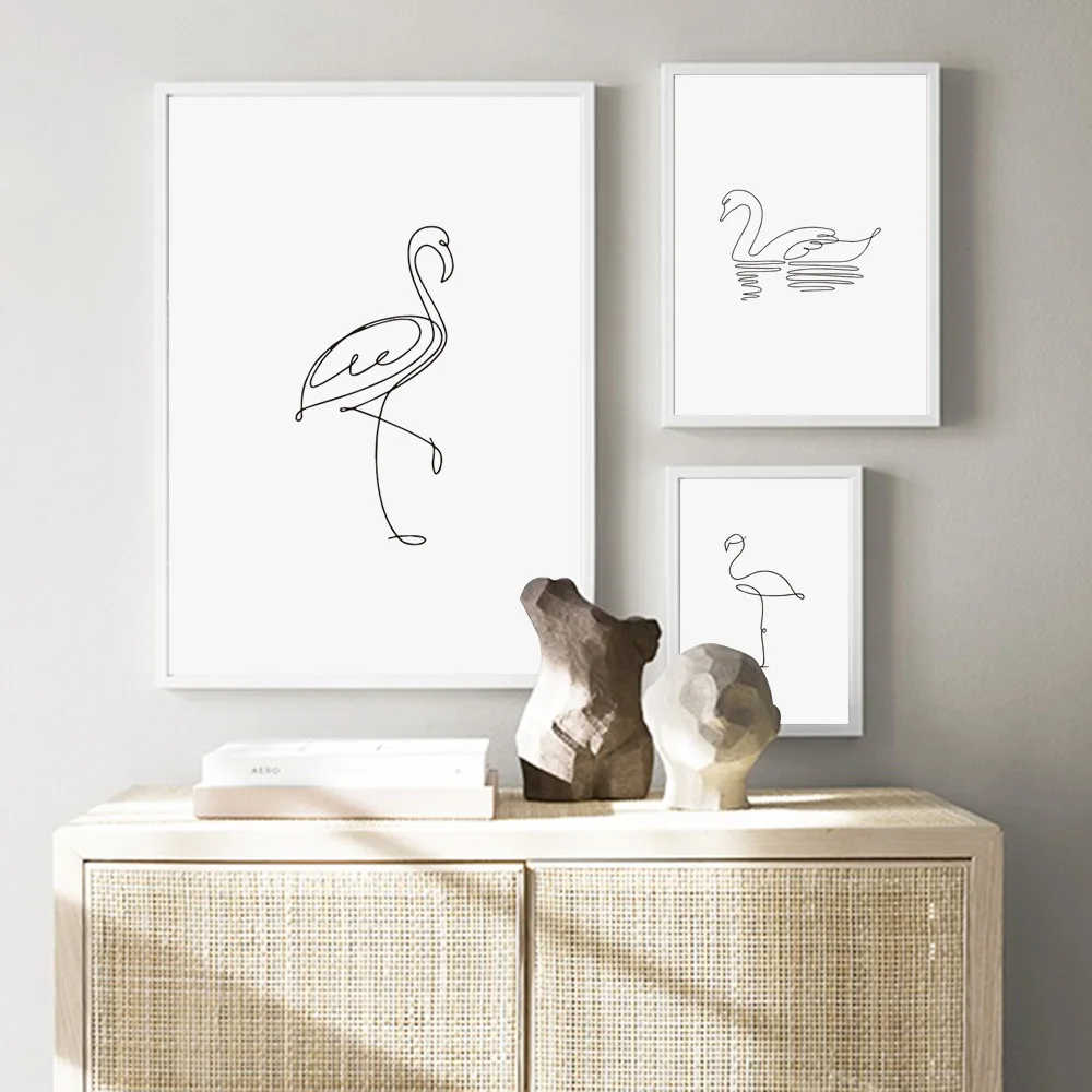 Abstract Line Flamingo Swan Minimalist Wall Art Canvas Painting Nordic Posters and Prints Wall Pictures for Living Room Decor
Abstract Line Flamingo Swan Minimalist Wall Art Canvas Painting Nordic Posters and Prints Wall Pictures for Living Room Decor