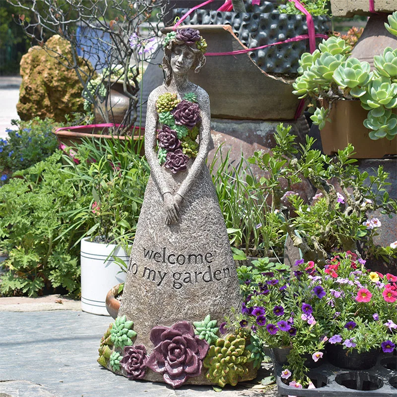 Garden Decor Courtyard Pretty Girl Wearing A Succulent Skirt Garden Park Outdoor Landscape Sculpture Magnesium Oxide Sculpture
Garden Decor Courtyard Pretty Girl Wearing A Succulent Skirt Garden Park Outdoor Landscape Sculpture Magnesium Oxide Sculpture