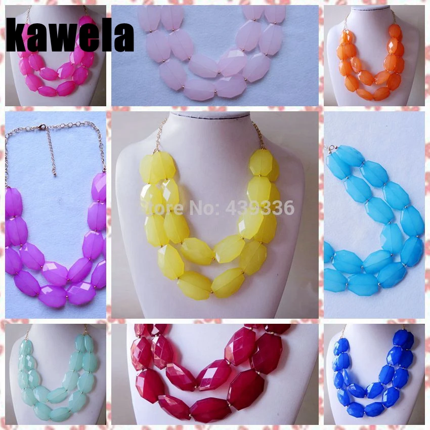 10 Colors Necklace, Two Layered Irregular Acrylic Beads Collar Jewelry Pendant Accessories
10 Colors Necklace, Two Layered Irregular Acrylic Beads Collar Jewelry Pendant Accessories