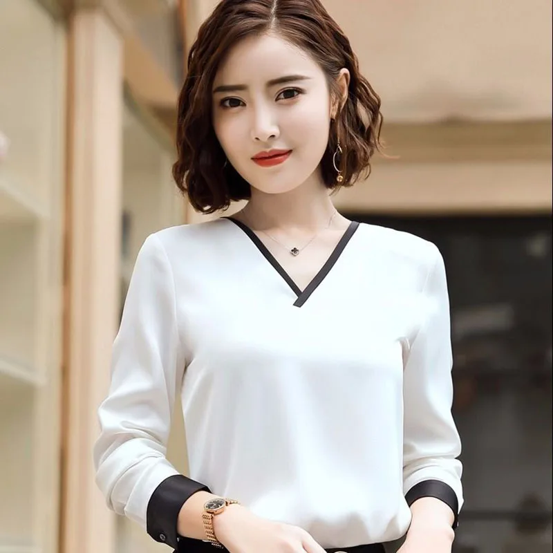 Women Chiffon Blouses V-Collar Zipper OL Long Sleeves Loose Shirt Blouse Blusa Feminina elegant solid color Plus Size DF2353
Women Chiffon Blouses V-Collar Zipper OL Long Sleeves Loose Shirt Blouse Blusa Feminina elegant solid color Plus Size DF2353