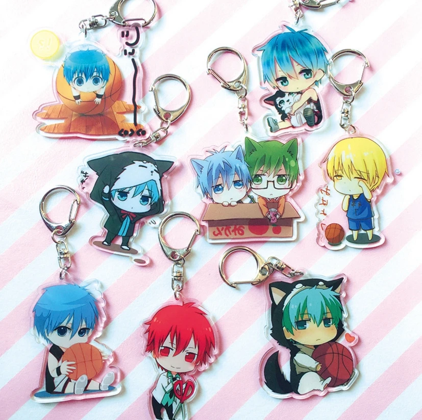 8 шт./лот Аниме Kuroko's акриловый брелок для ключей брелок фигурка кулон игрушки подарки
8 шт./лот Аниме Kuroko's акриловый брелок для ключей брелок фигурка кулон игрушки подарки