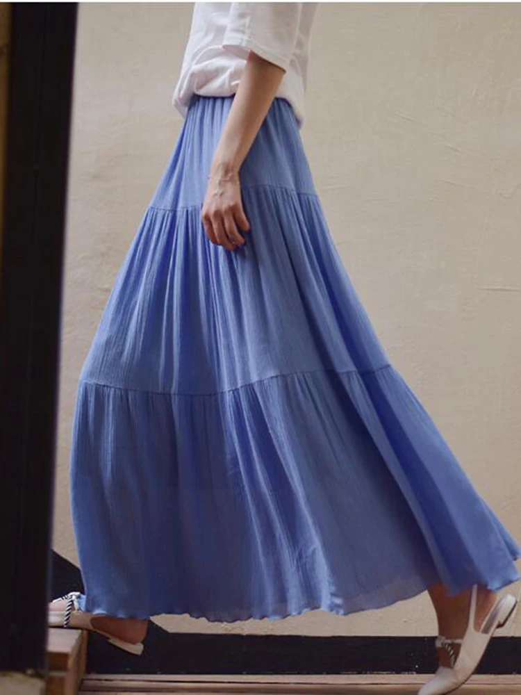 2019 Spring New Arrival Solid Skirt Long Black Wrinkled Cotton Big Pendulum Skirt Cotton Patchwork Long Skirt clothes
2019 Spring New Arrival Solid Skirt Long Black Wrinkled Cotton Big Pendulum Skirt Cotton Patchwork Long Skirt clothes