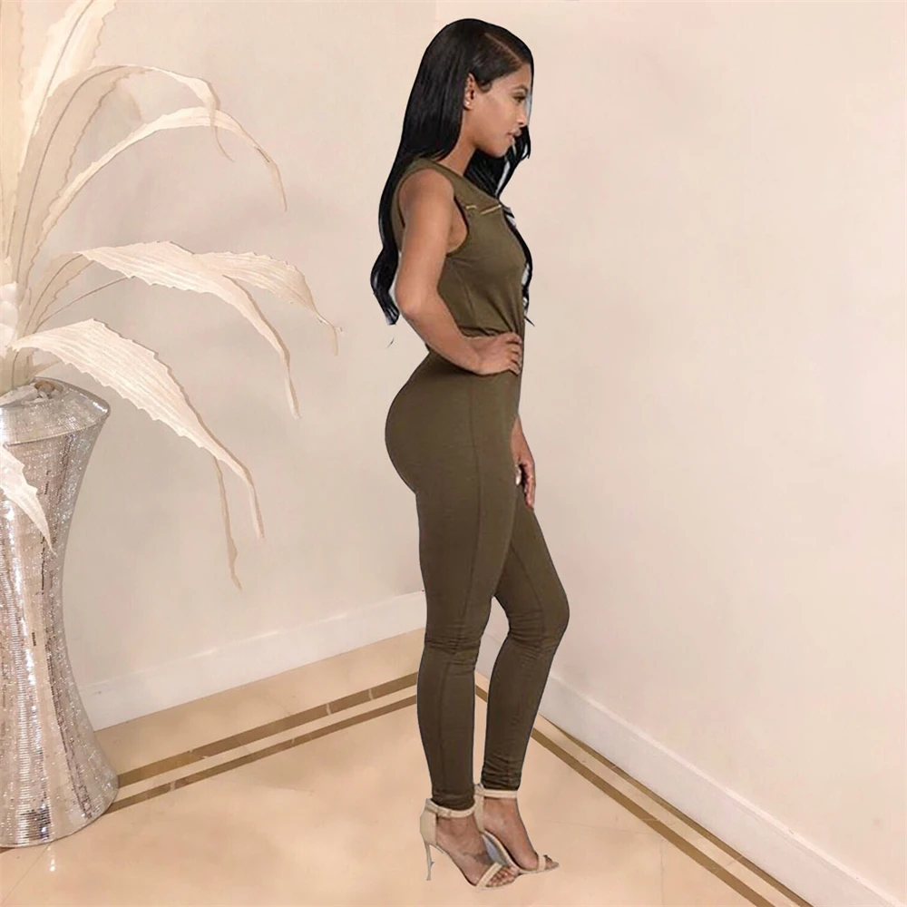 Rompers Womens Jumpsuit 2019 Summer Casual Solid Bodysuit Sleeveless O Neck Long Playsuits Overalls
Rompers Womens Jumpsuit 2019 Summer Casual Solid Bodysuit Sleeveless O Neck Long Playsuits Overalls