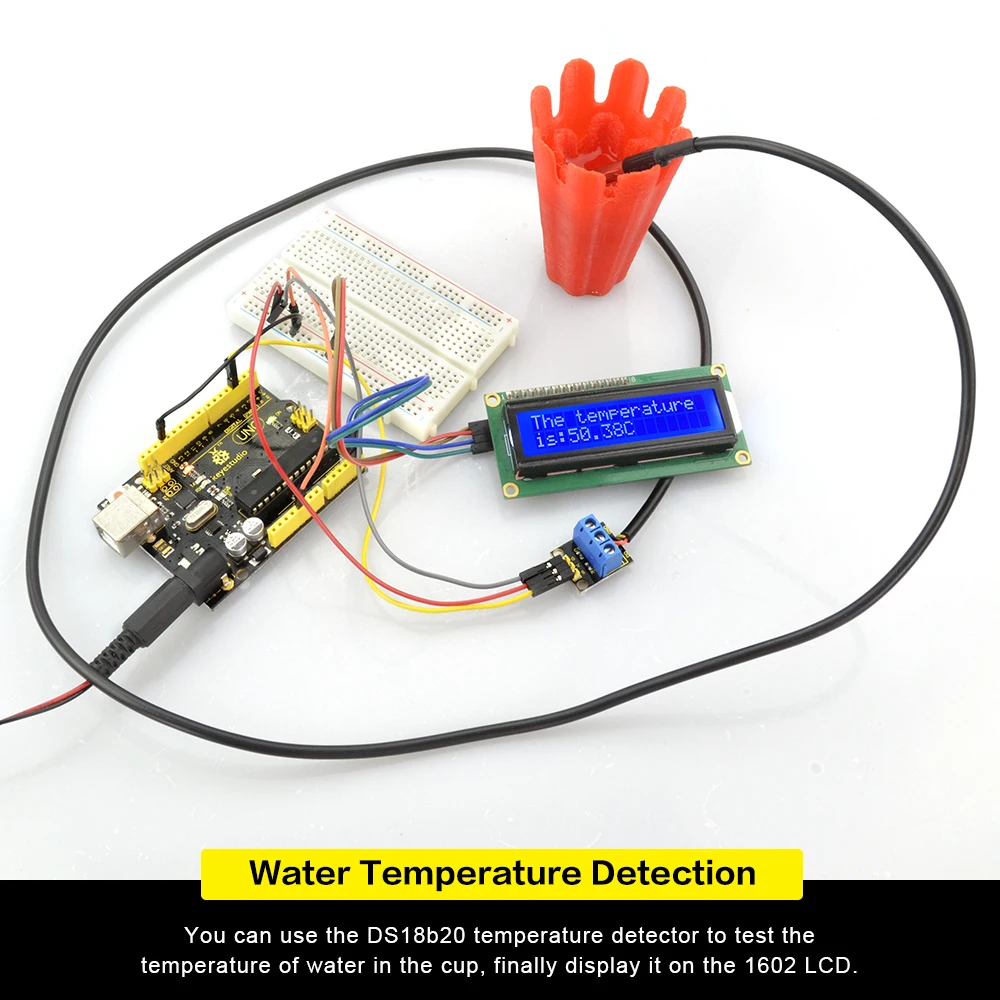Keyestudio DS18B20 Waterproof /Stainless steel Temperature Detector Sensor With Module For Arduino (Black and Eco-friendly)
Keyestudio DS18B20 Waterproof /Stainless steel Temperature Detector Sensor With Module For Arduino (Black and Eco-friendly)