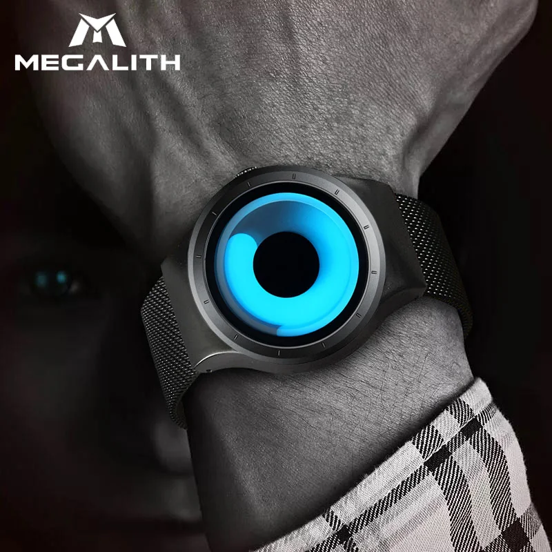 MEGALITH модные кварцевые часы для мужчин Топ люксовый бренд наручные повседневные