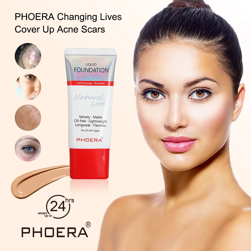 PHOERA 30ml Foundation Soft Matte Long Wear Whitening Oil Control Concealer Liquid Foundation Cream Fashion Makeup TSLM2
PHOERA 30ml Foundation Soft Matte Long Wear Whitening Oil Control Concealer Liquid Foundation Cream Fashion Makeup TSLM2