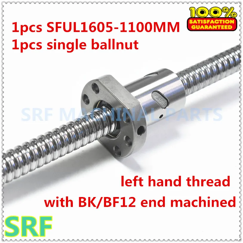 1pcs Rolled ballscrew SFU1605 left hander Rotation Ball screw L=1100mm C7 with Ball nut for CNC parts
1pcs Rolled ballscrew SFU1605 left hander Rotation Ball screw L=1100mm C7 with Ball nut for CNC parts