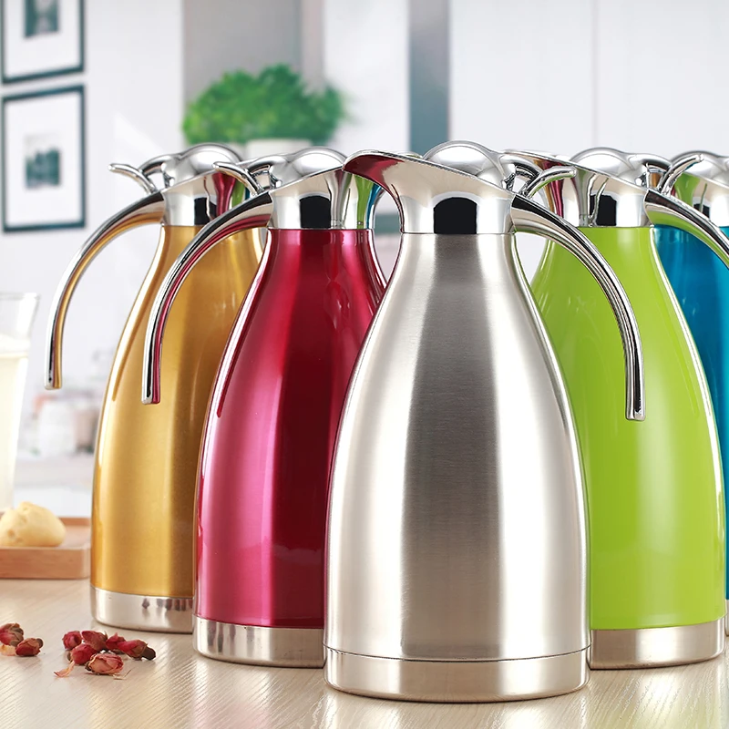 European 2L Vacuum Insulation Double Wall Stainless Steel Coffee Pot Milk Tea Jug Water Carafe Flask Thermal Thermos Bottles
European 2L Vacuum Insulation Double Wall Stainless Steel Coffee Pot Milk Tea Jug Water Carafe Flask Thermal Thermos Bottles