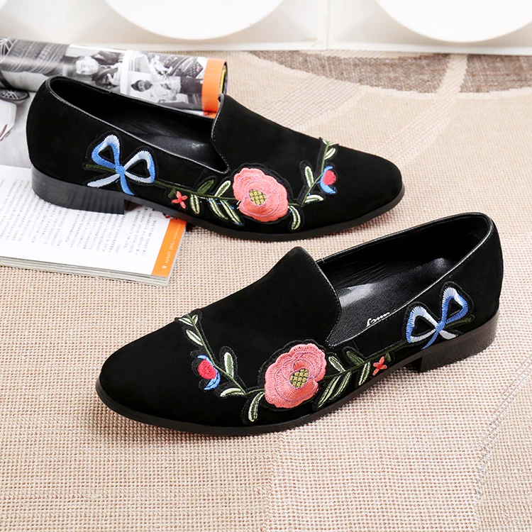 Rose Embroidery Fashion Shoes Spring Suede Leather Head Footwear Oxford Shoes Banquet and Office Men's Shoes
Rose Embroidery Fashion Shoes Spring Suede Leather Head Footwear Oxford Shoes Banquet and Office Men's Shoes