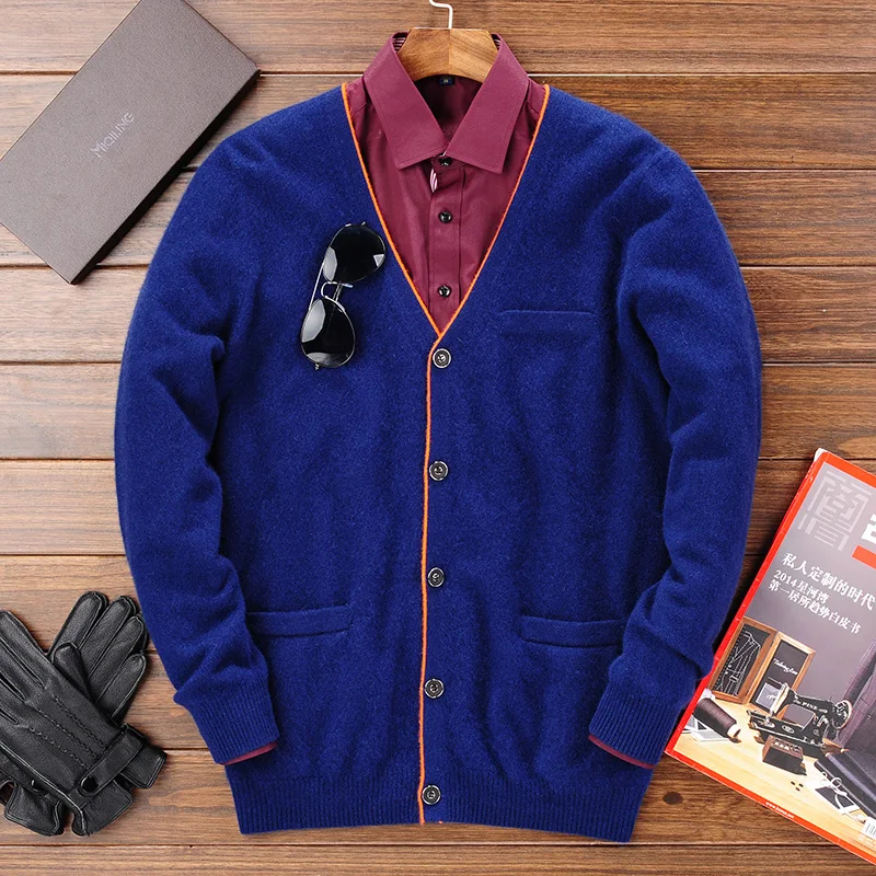 2017 Winter Warm Knitted Cashmere Cardigan Men Christmas Merino Woolen Sweater Men Casual Pure Color V-Neck Cardigans Coat
2017 Winter Warm Knitted Cashmere Cardigan Men Christmas Merino Woolen Sweater Men Casual Pure Color V-Neck Cardigans Coat