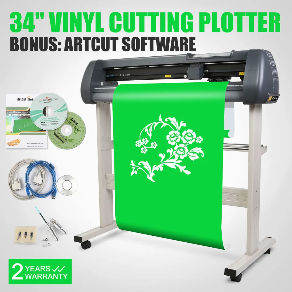 34" Vinyl Cutter with Standing Sign Cutting Plotter W/Artcut Software Design/Cut
34" Vinyl Cutter with Standing Sign Cutting Plotter W/Artcut Software Design/Cut