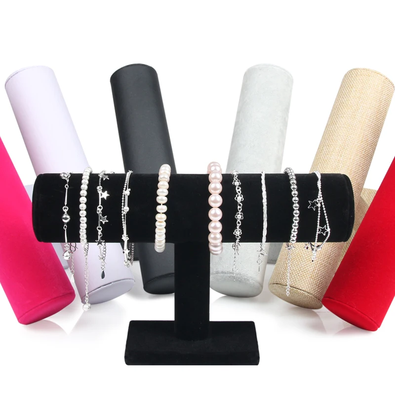 Single Tier Velvet Bracelet Display Stand Holder T-bar Jewelry Bracelet Organizer Rack High Quality Chain Jewelry Storage
Single Tier Velvet Bracelet Display Stand Holder T-bar Jewelry Bracelet Organizer Rack High Quality Chain Jewelry Storage