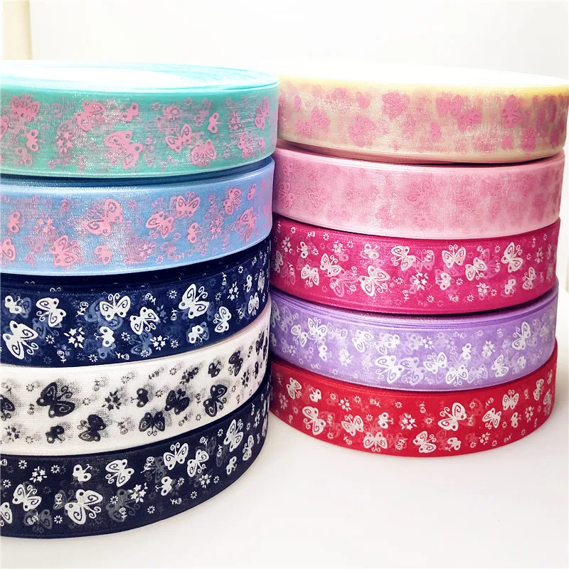 suoja 5/20meters/lot 25mm Cartoon Butterfly Ribbons Printed Organza Ribbon Tape for Needlework DIY Gift wrapping Decoration
suoja 5/20meters/lot 25mm Cartoon Butterfly Ribbons Printed Organza Ribbon Tape for Needlework DIY Gift wrapping Decoration