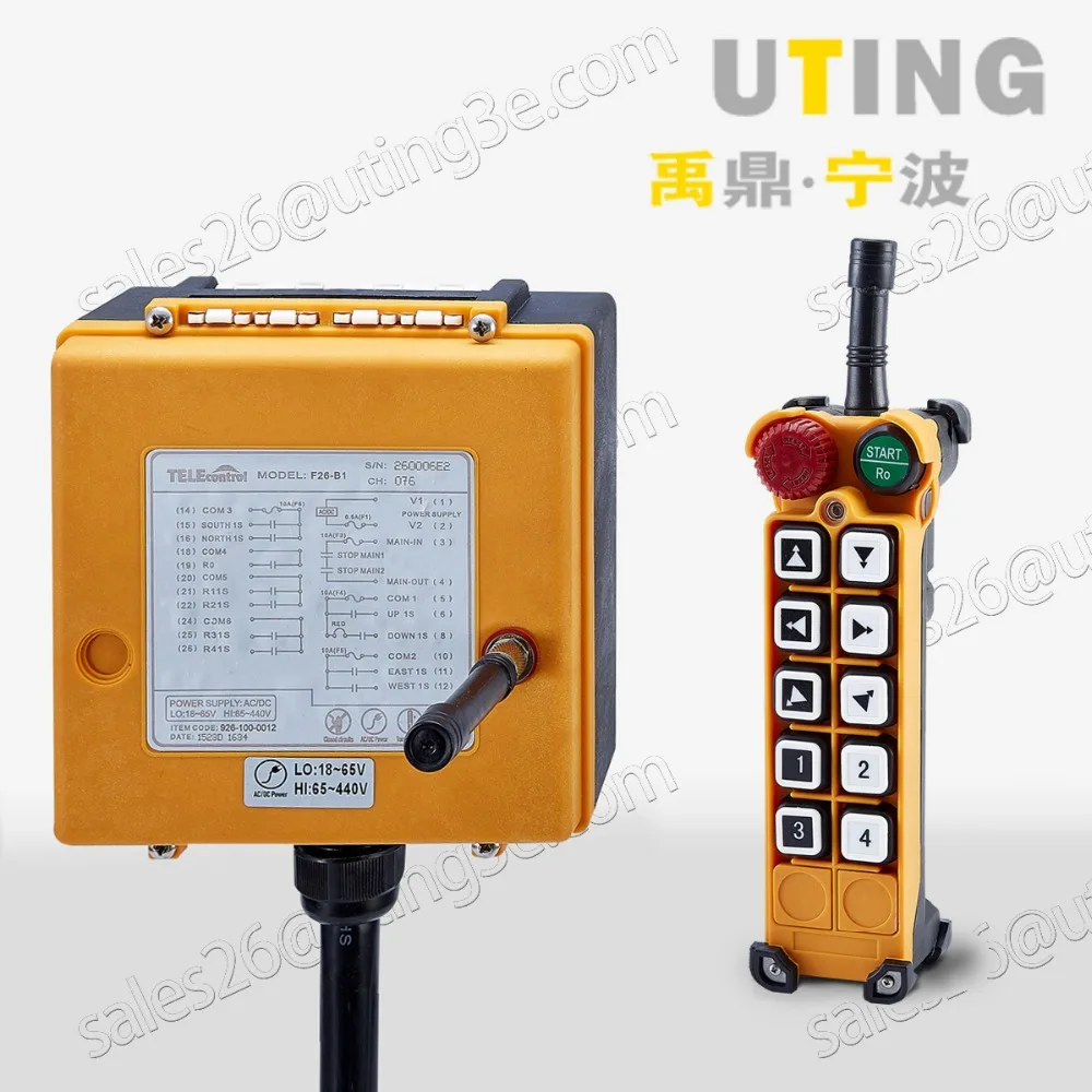 Telecontrol F26-B3 industrial radio magic remote control AC/DC universal wireless control for crane 1transmitter and 1receiver
Telecontrol F26-B3 industrial radio magic remote control AC/DC universal wireless control for crane 1transmitter and 1receiver