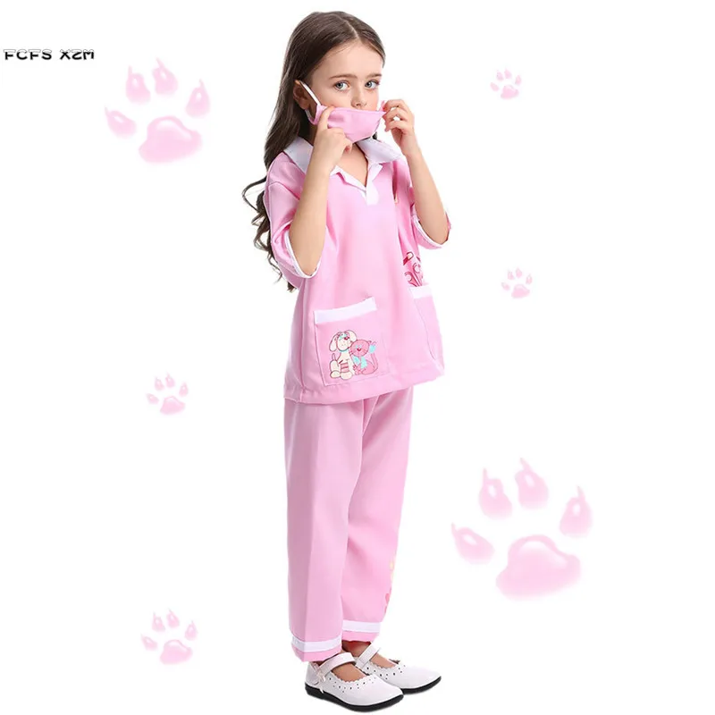 XS-L Pink Girls Halloween Doctor Nurse Costumes Kids Children Veterinary Cosplay Carnival Purim Masquerade Role play Party dress
XS-L Pink Girls Halloween Doctor Nurse Costumes Kids Children Veterinary Cosplay Carnival Purim Masquerade Role play Party dress