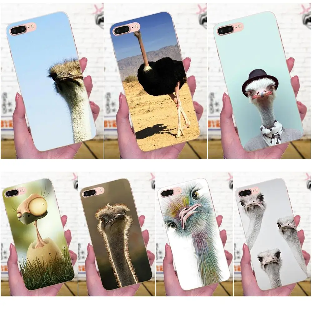 Сумки из ТПУ чехлы для Huawei Mate 7 8 9 10 20 P8 P9 P10 P20 P30 Lite Plus Pro 2017 милые Страусиные Птицы
