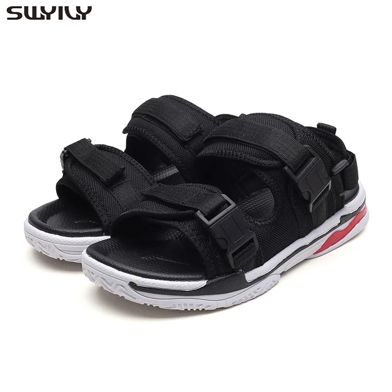 SWYIVY Men's Sandals Summer 2019 New Wedge Sandals Students Outdoor Casual Shoes Korean Style Soft Bottom Beach Shoes Hook-Loop
SWYIVY Men's Sandals Summer 2019 New Wedge Sandals Students Outdoor Casual Shoes Korean Style Soft Bottom Beach Shoes Hook-Loop