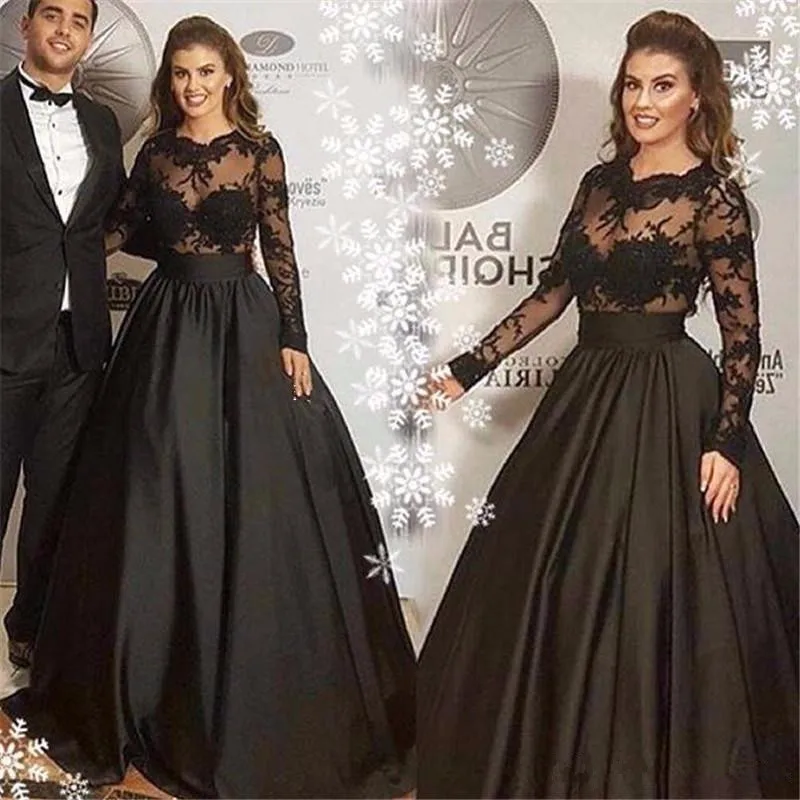 Black Muslim Evening Dresses Ball Gown Long Sleeves Appliques Islamic Dubai Saudi Arabic Long Evening Gown Prom Dress
Black Muslim Evening Dresses Ball Gown Long Sleeves Appliques Islamic Dubai Saudi Arabic Long Evening Gown Prom Dress