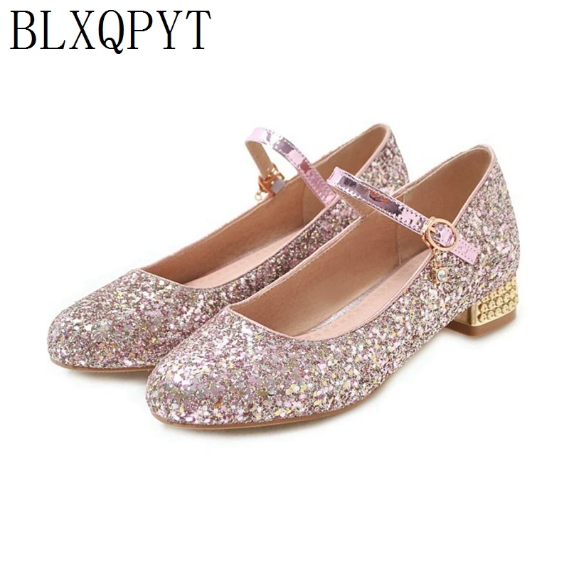 BLXQPYT Big &Small 29-47 Size 3 Colour New Spring Autumn Women Pumps Sparkling Round Toe Square heels wedding shoes woman 727-1
BLXQPYT Big &Small 29-47 Size 3 Colour New Spring Autumn Women Pumps Sparkling Round Toe Square heels wedding shoes woman 727-1